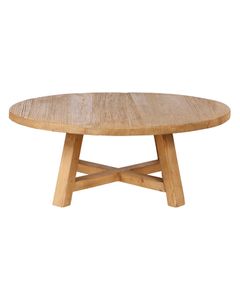 Table basse ronde 100cm bois d'orme