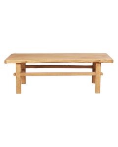Table basse rectangulaire 130cm bois d'orme naturel Brum