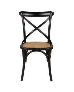 Chaise en bois noire Villa Florence - Bistrot
