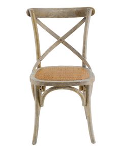Chaise en bois grisée Villa Florence - Bistrot