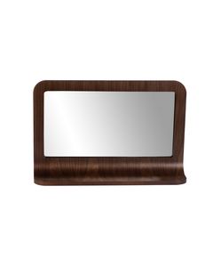 Miroir plaqué noyer 72 x 45 cm avec tablette Chill