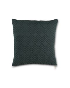 Coussin en coton vert à motifs géométriques 45 x 45 cm