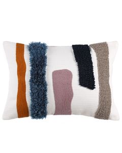 Coussin en coton à motifs colorés 35 x 50 cm Strip