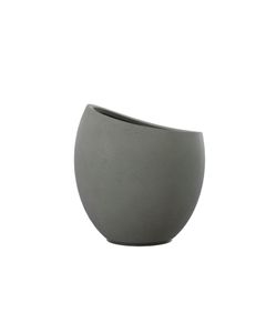 Cache-pot 26 cm en béton gris foncé Dakao