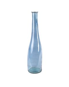 Vase haut asymétrique verre recyclé teinté bleu clair h 80 cm Ephee