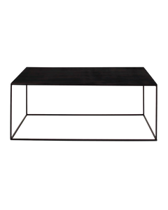 Table basse métal noir 85 cm carrée Expo