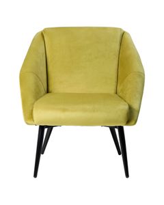 Fauteuil velours ocre Hoto