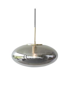 Suspension Reflect Pendule Ellipse Gris/Laiton Hübsch