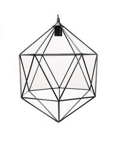 Suspension geometrique metal noir Ruby