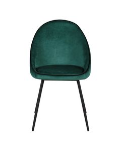 Chaise design velours vert canard Maya