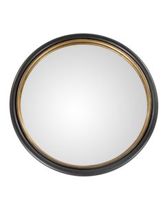 Miroir époxy gris anthracite et doré Ø 65 THOR