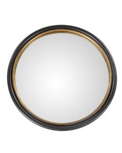 Miroir époxy gris anthracite et doré Ø 95 THOR