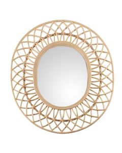 Miroir rotin naturel ovale Tulum