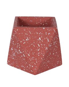 Cache-pot hexagonal en terrazzo rouge brique Muzz