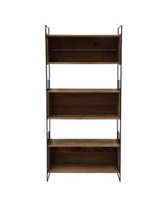 Bibliothèque en pin recyclé et métal Nebraska 90 cm