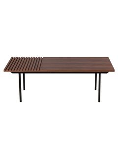 Table basse moderne design placage noyer L.120 cm rectangle Nuance