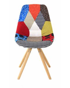 Chaise scandinave multicolore Patchwork
