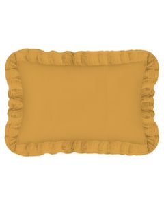 Coussin rectangle gaze de coton Votta jaune 40x60 Pôdevache
