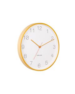Horloge murale Joy bois ochre jaune Present Time