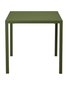 Table de jardin carrée 80cm métal vert foncé Quatris