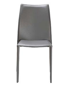 Chaise de repas en cuir grise Solène