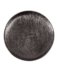 Assiette décorative en métal Ø 29 cm noire M Steel