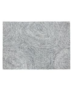Tapis 100% laine gris anthracite et ivoire 200 x 140 cm Huella