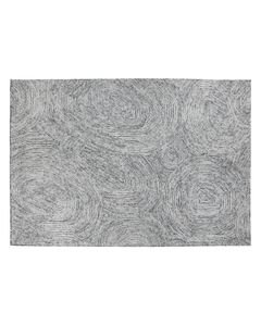Tapis 100% laine gris anthracite et ivoire 240 x 170 cm Huella