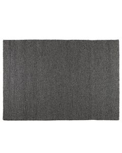 Tapis blanc et noir en laine 160 x 230 cm Wooli
