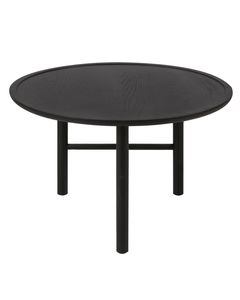 Table basse chêne noir ronde Ø 70 cm 3 pieds Contempo