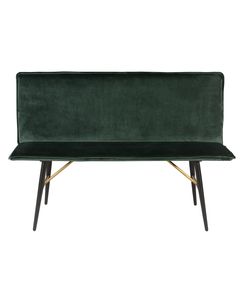 Banquette verte velours art déco Verona