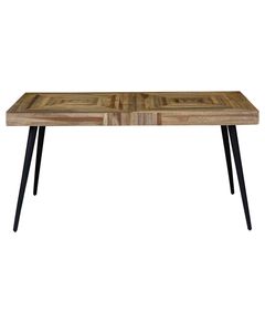 Table rectangulaire 150 x 75 cm en teck et métal Woody