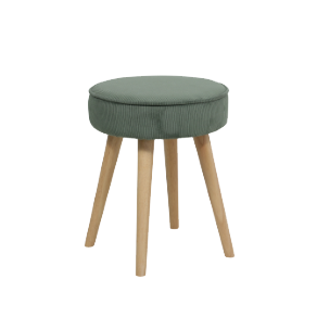 Pouf velours côtelé vert foncé Popy